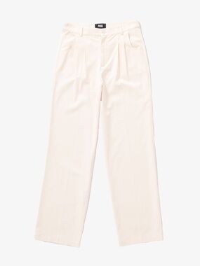 PAIGE Off-White Pleated Wide-Leg pants